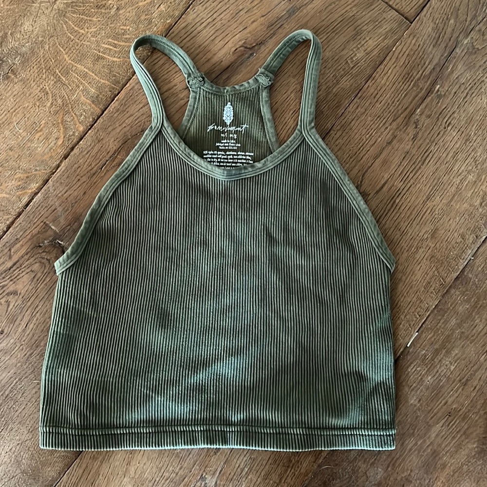 Free people halter crop work out